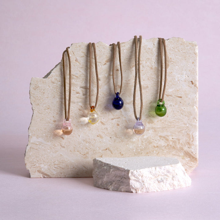 Elektrische Pendelleuchte, klein, grünes Glas