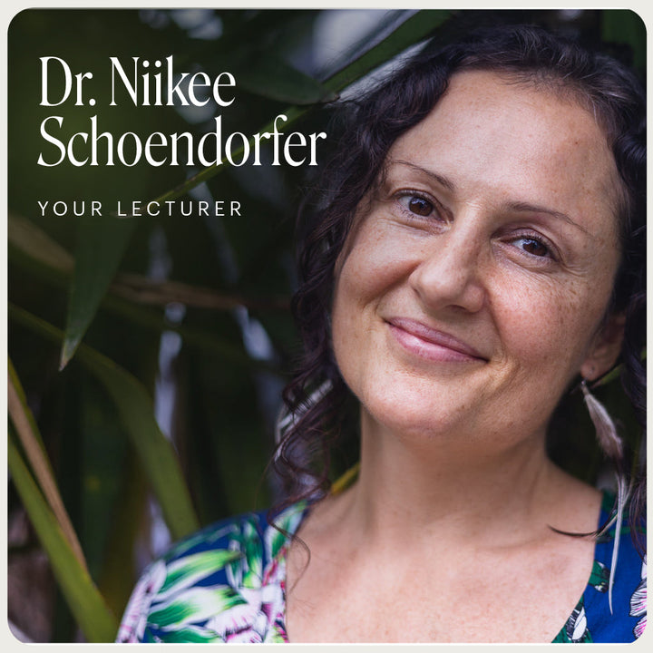 Australian Bush Flower Essences Practitioner Mentoring Program promotional image, featuring Dr. Niikee Schoendorfer 